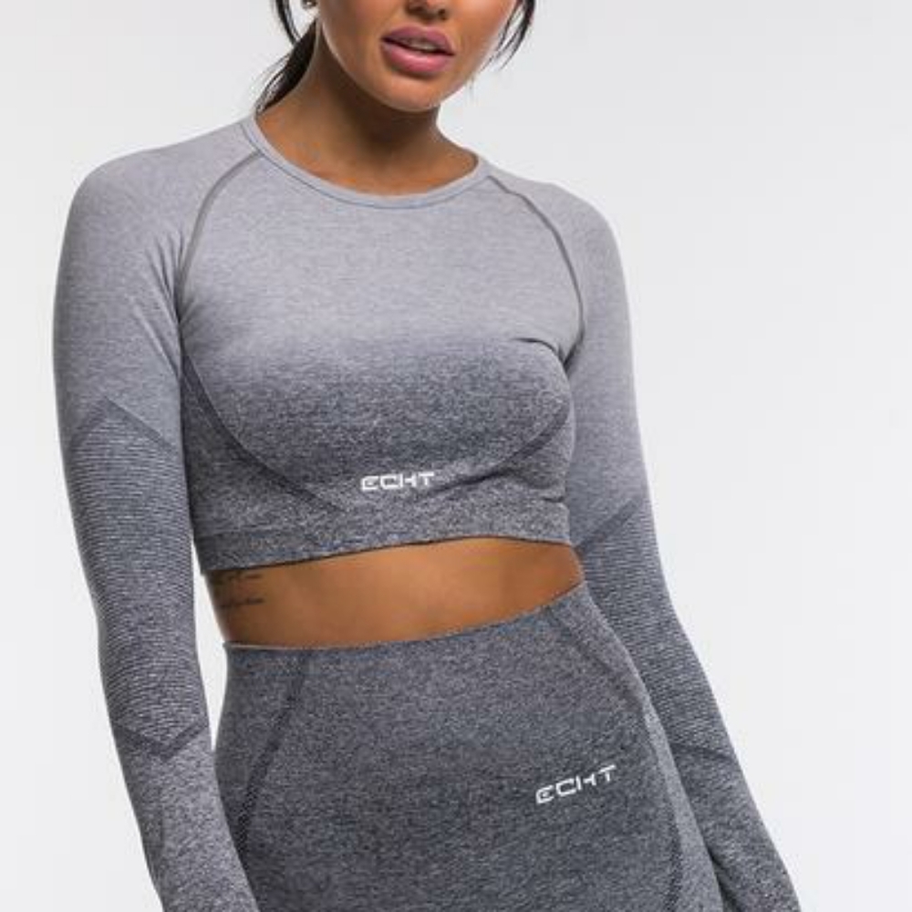 ECHT Arise Ombre Seamless Cropped Long Sleeve